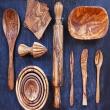 Ustensiles de cuisine en bois d'olivier